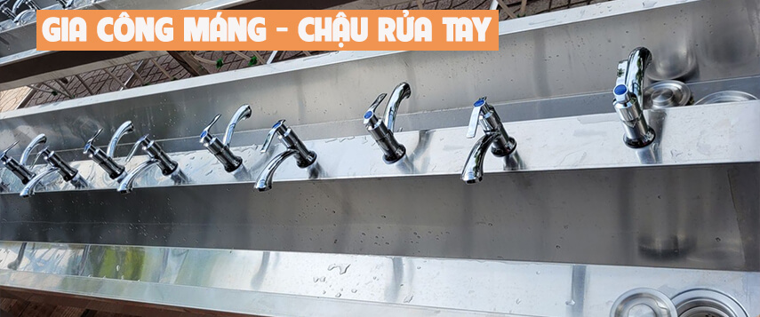 Slider gia công máng rửa tay inox