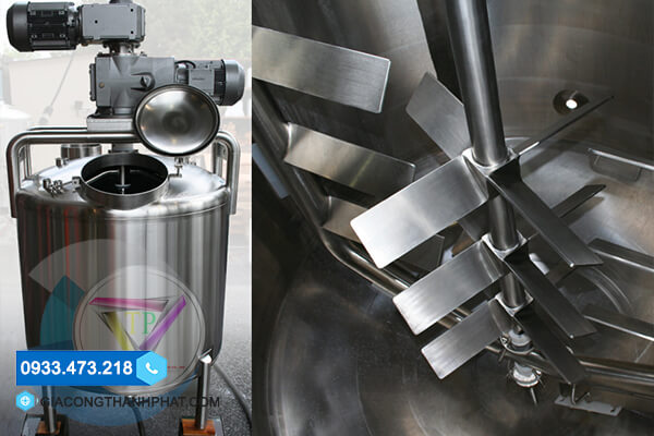 Cấu tạo bồn inox khuấy trộn thực phẩm
