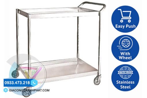 Ưu điểm của xe đẩy 2 tầng inox