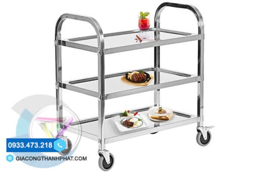 Xe Đẩy Inox 3 Tầng Chất Lượng,, Giá Rẻ