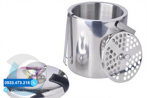 Xô đựng đá inox 304 2 lớp