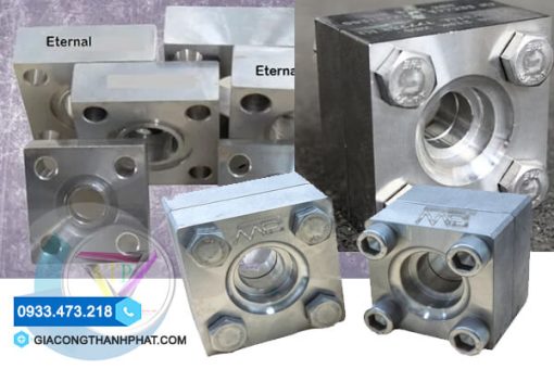 Gia công mặt bích vuông thủy lực
