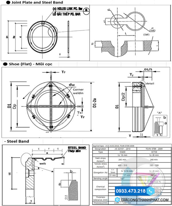 Cấu tạo mặt bích cọc ly tâm