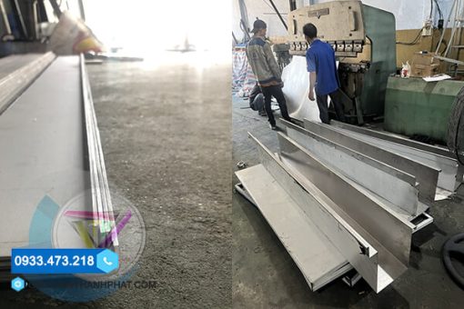 Quy trình gia công máng xối inox