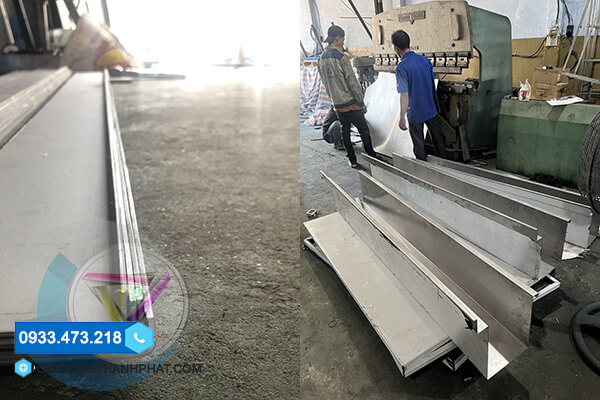Quy trình gia công máng xối inox