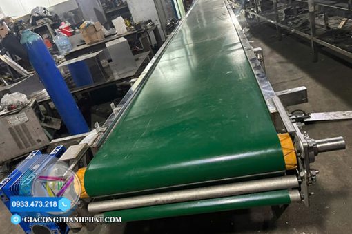 băng tải PVC xanh trơn